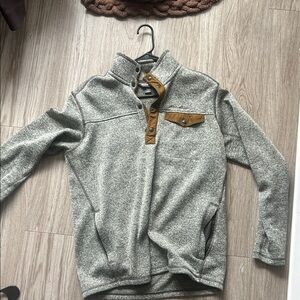 Eddie Bauer Gray Jacket with Brown Accents